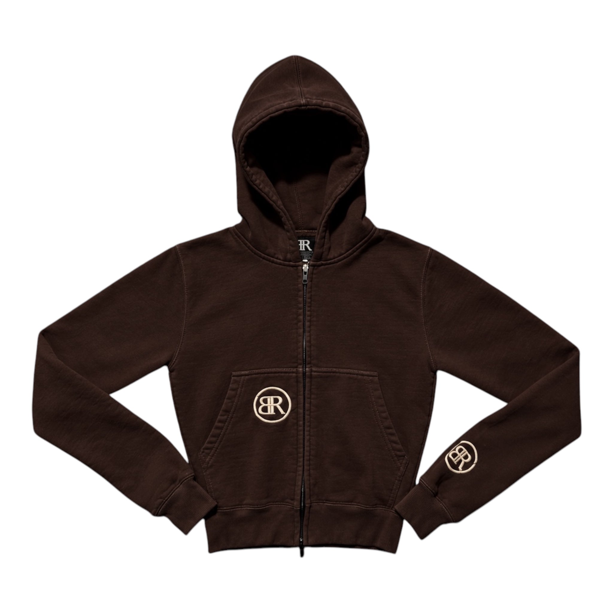 WMNS BROWN ZIP-UP