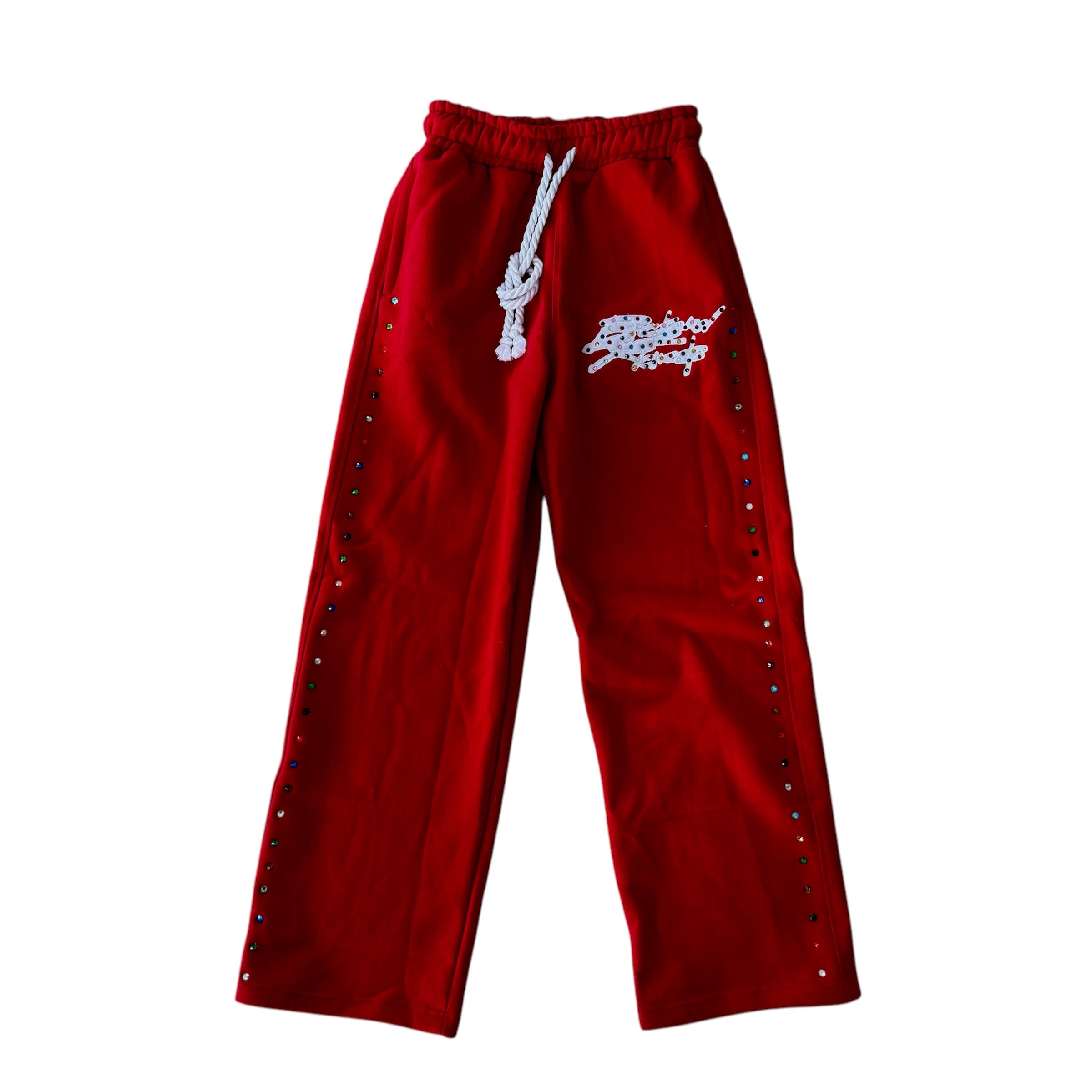 RED RHINESTONE SWEATS